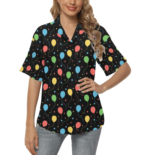 Ballon Colorful Pattern Print Design 04 Women's Hawaiian Shirt