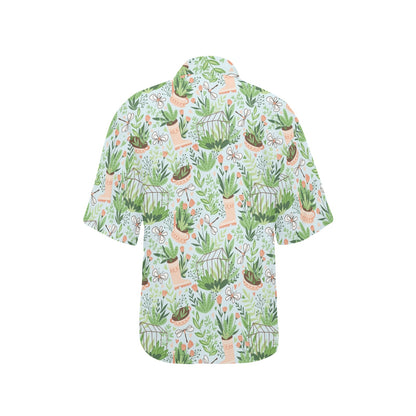 Gardening Pattern Print Design G04 Women's Hawaiian Shirt