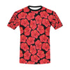 Hibiscus Red Pattern Print Design LKS306 Men's All Over Print T-shirt