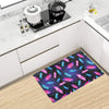 Feather Colorful Boho Design Print Kitchen Mat