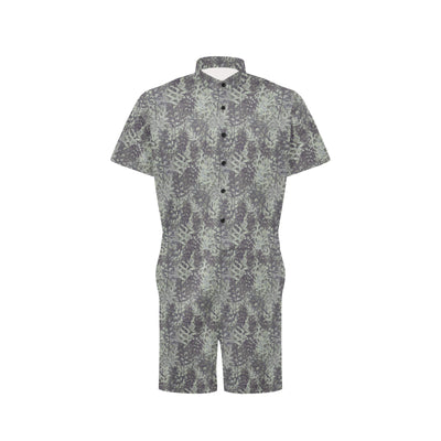 Camouflage Fern Pattern Print Design 05 Men's Romper