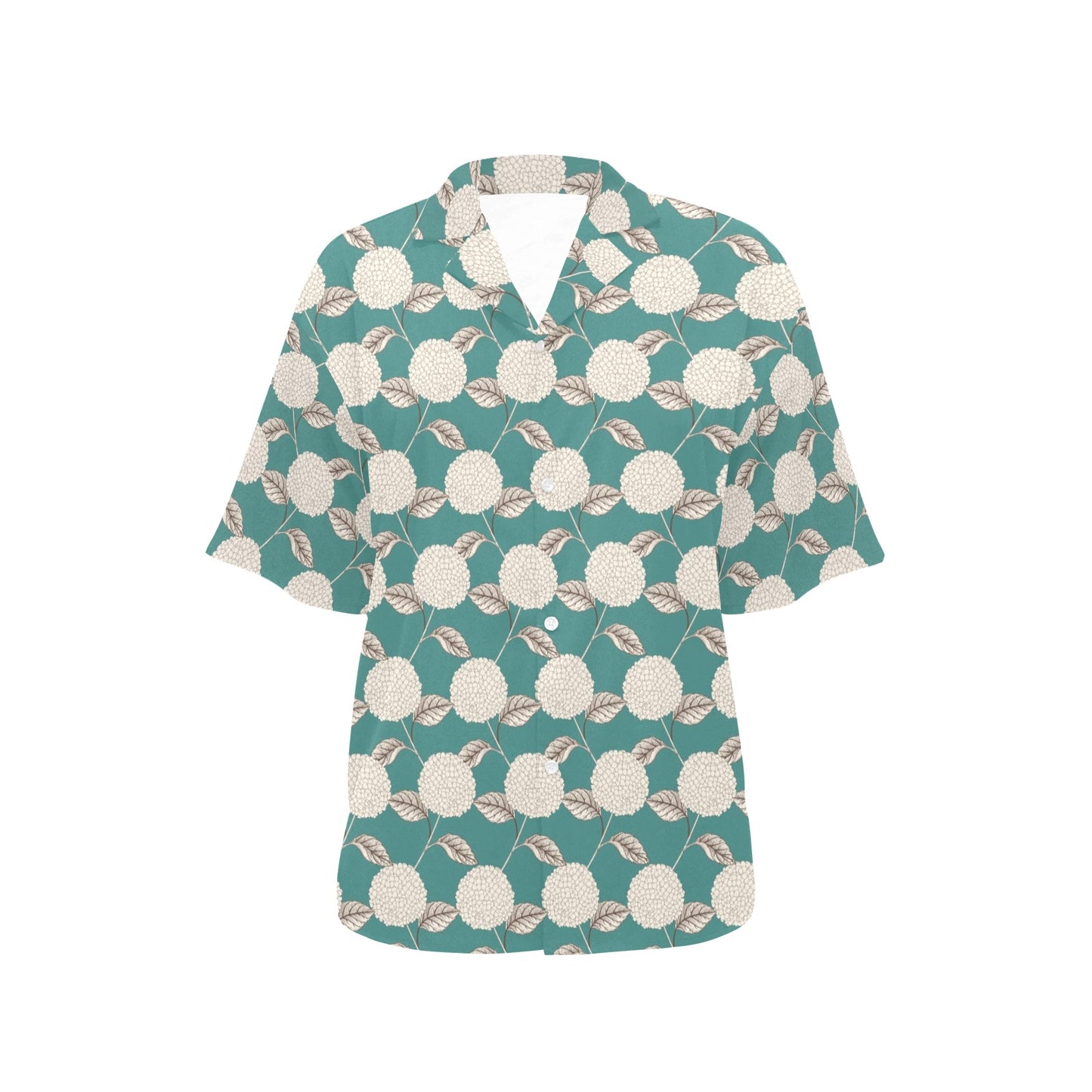 Hydrangea Pattern Print Design HD03 Women's Hawaiian Shirt
