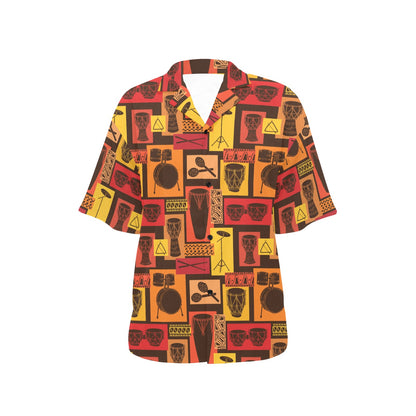 Percussion Pattern Print Design 02 Women's Hawaiian Shirt