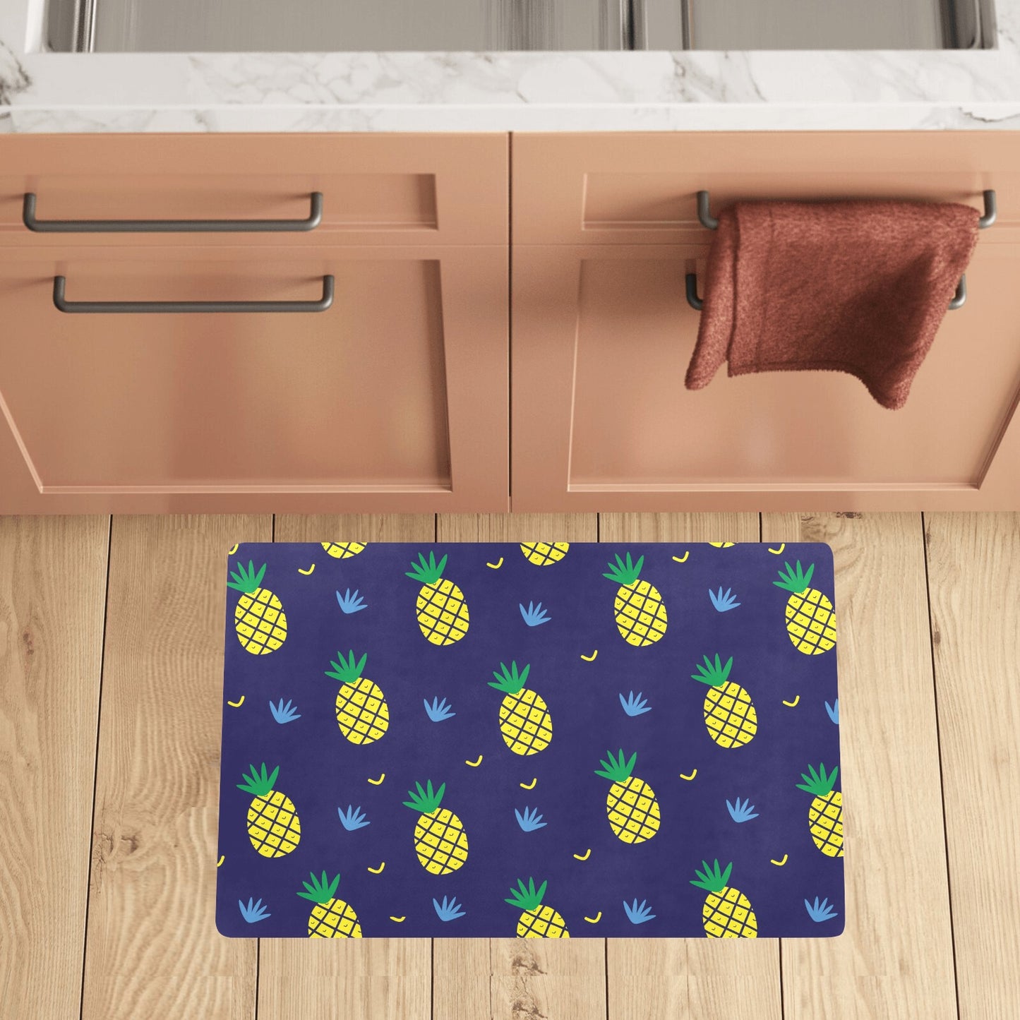 Pineapple Pattern Print Design A01 Kitchen Mat