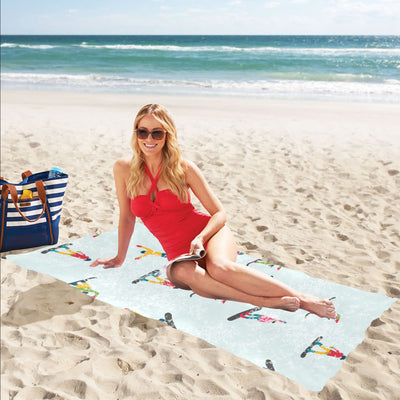 Snowboard Print Design LKS304 Beach Towel 32" x 71"