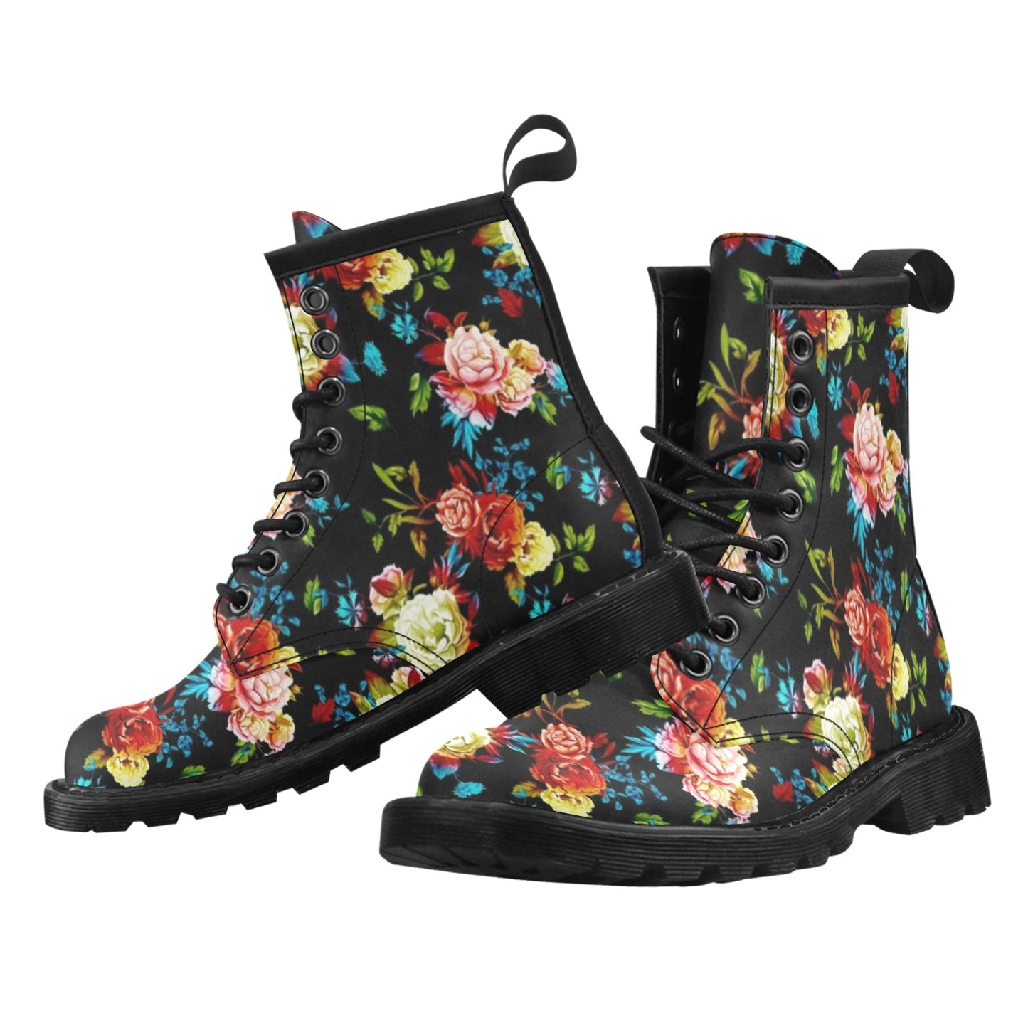 Peony Pattern Print Design PE07 Women's Boots