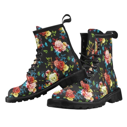 Peony Pattern Print Design PE07 Women's Boots