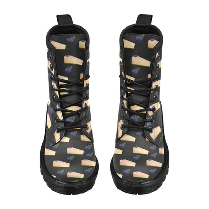 Cheesecake blueberry Pattern Print Design CK01 Women's Boots