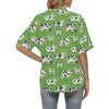 Cow Happy Print Pattern Women's Hawaiian Shirt