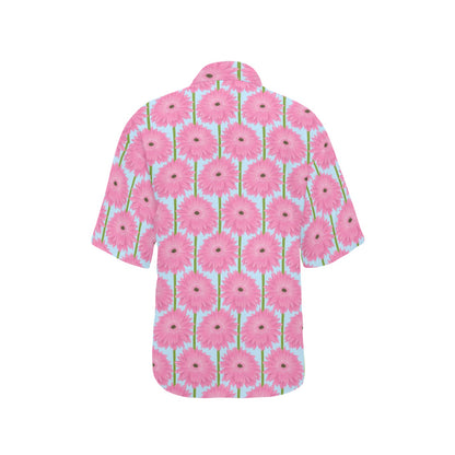 Gerberas Pattern Print Design GB01 Women's Hawaiian Shirt