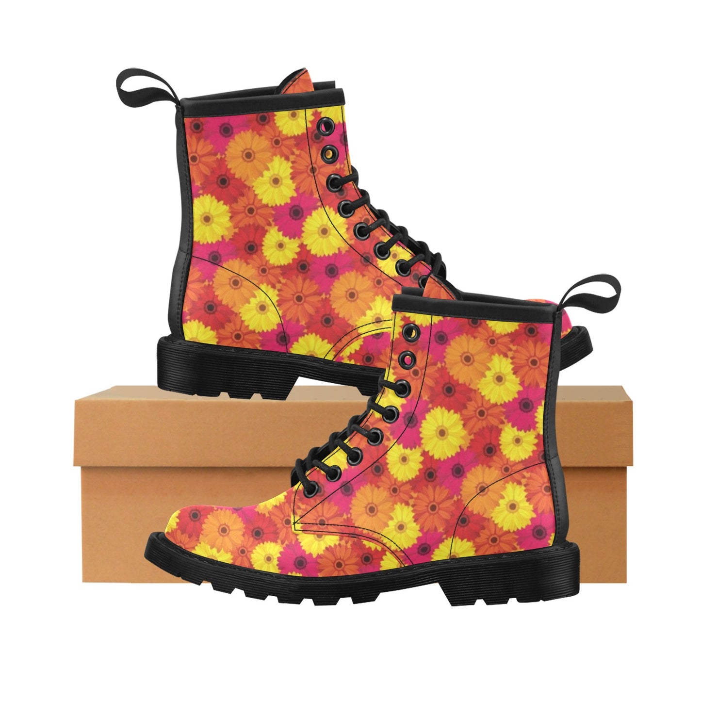 Gerberas Pattern Print Design GB05 Women's Boots