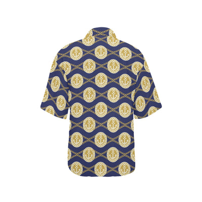 Anchor Luxury Pattern Women's Hawaiian Shirt