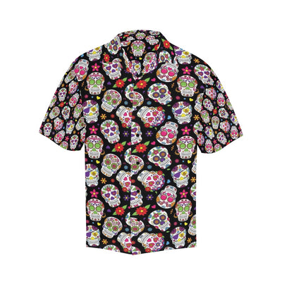 Sugar Skull Print Design LKS302 Men's Hawaiian Shirt