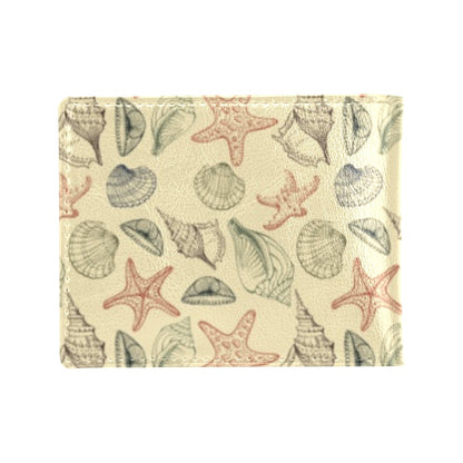 Seashell Print Design LKS305 Men's ID Card Wallet