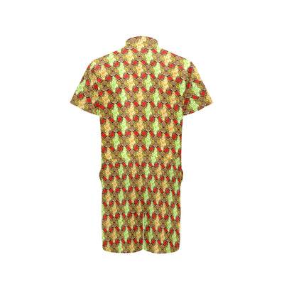 African Classic Print Pattern Men's Romper