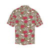 Skull Bone Rose Print Design LKS303 Men's Hawaiian Shirt