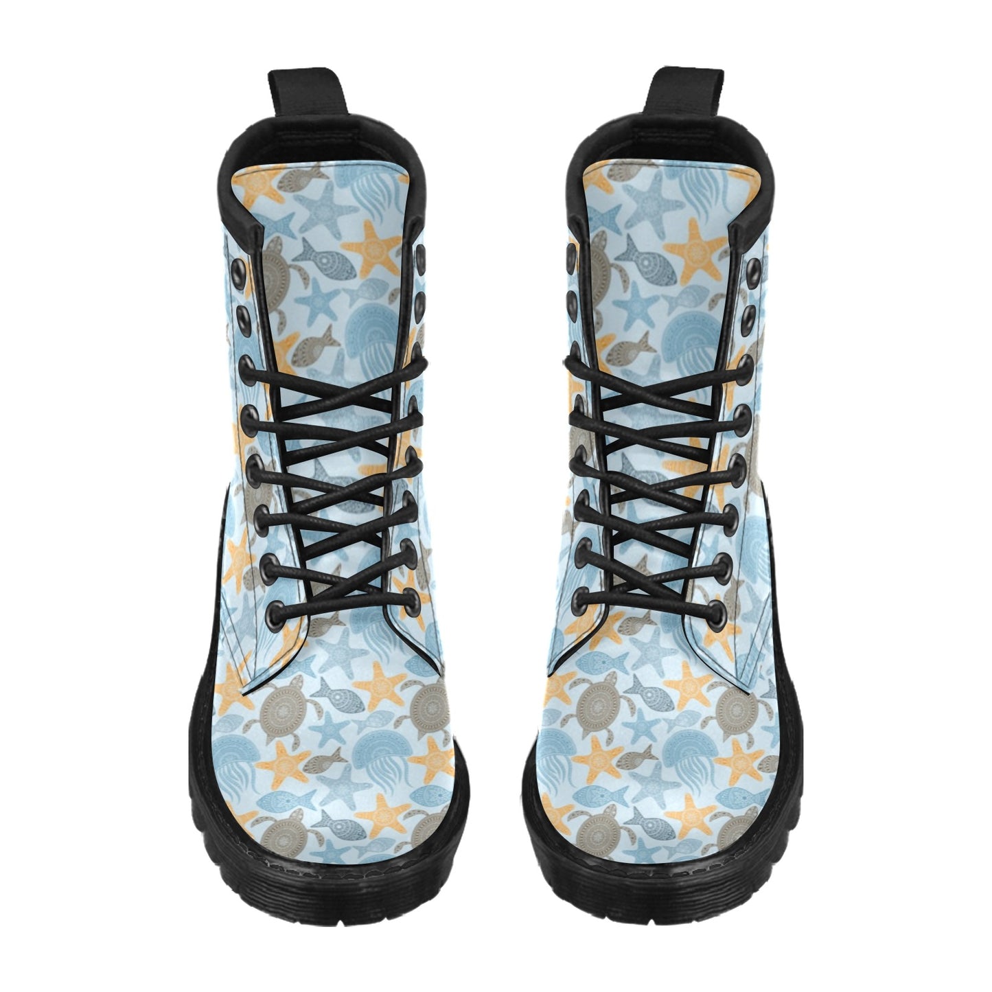 Polynesian Jellyfish Turtle Print Women's Boots