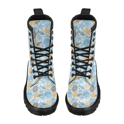 Polynesian Jellyfish Turtle Print Women's Boots