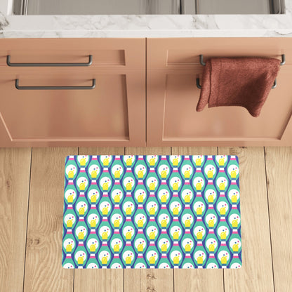 Bowling Pattern Print Design 04 Kitchen Mat