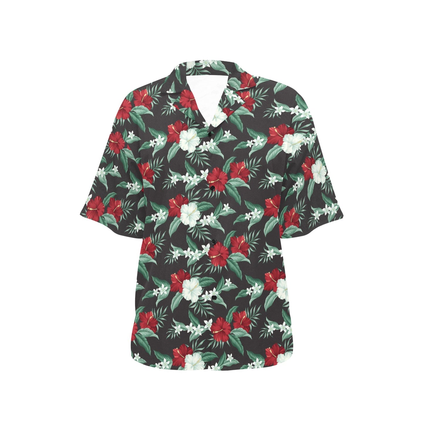 Tropical Flower Print Design LKS303 Women's Hawaiian Shirt