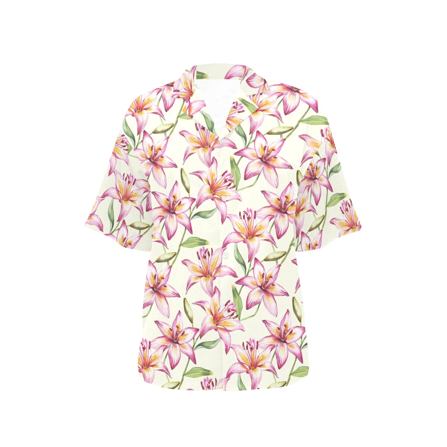Lily Pattern Print Design LY011 Women's Hawaiian Shirt