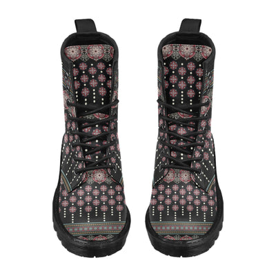 Ethnic Dot Style Print Pattern Women's Boots