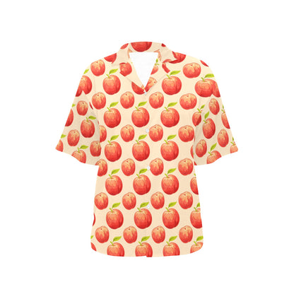 Peach Pattern Print Design A03 Women's Hawaiian Shirt
