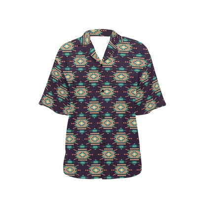 Navajo Geometric Style Print Pattern Women's Hawaiian Shirt