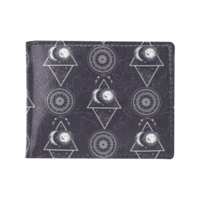 Sun Moon Print Design LKS309 Men's ID Card Wallet