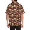 Skull And Roses Print Design LKS302 Men's Hawaiian Shirt