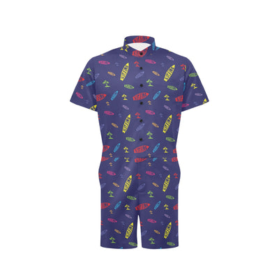 Surfboard Print Design LKS305 Men's Romper