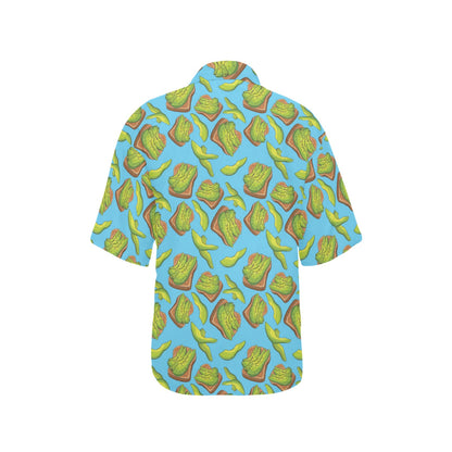 Sandwich Avocado Print Design LKS306 Women's Hawaiian Shirt