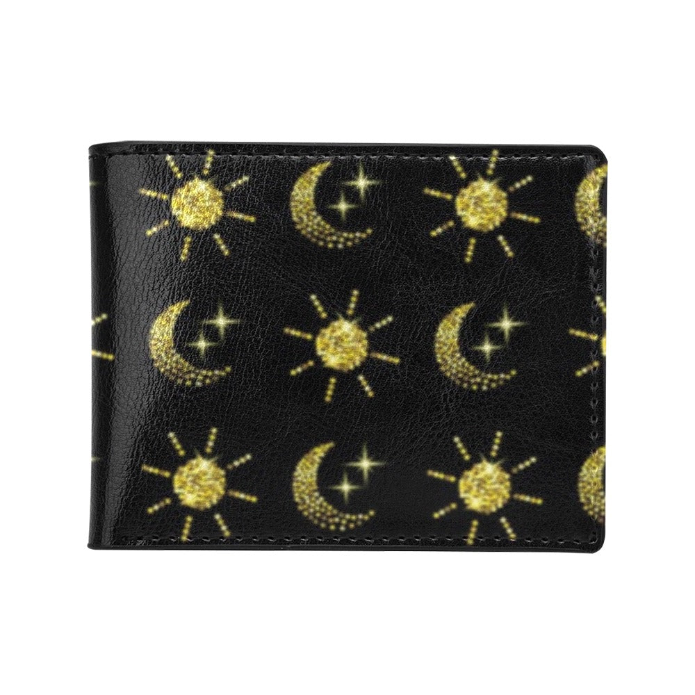 Sun Moon Print Design LKS304 Men's ID Card Wallet