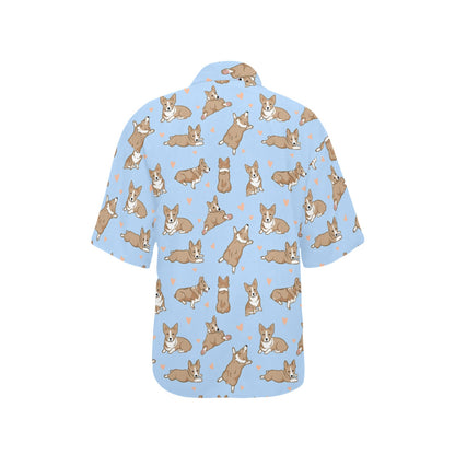 Pembroke Welsh Corgis Pattern Print Design A05 Women's Hawaiian Shirt