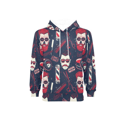 Barber Tools Design Print Pattern JJ004 Men's Pullover Hoodie
