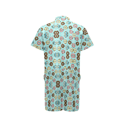 Emoji Donut Print Pattern Men's Romper