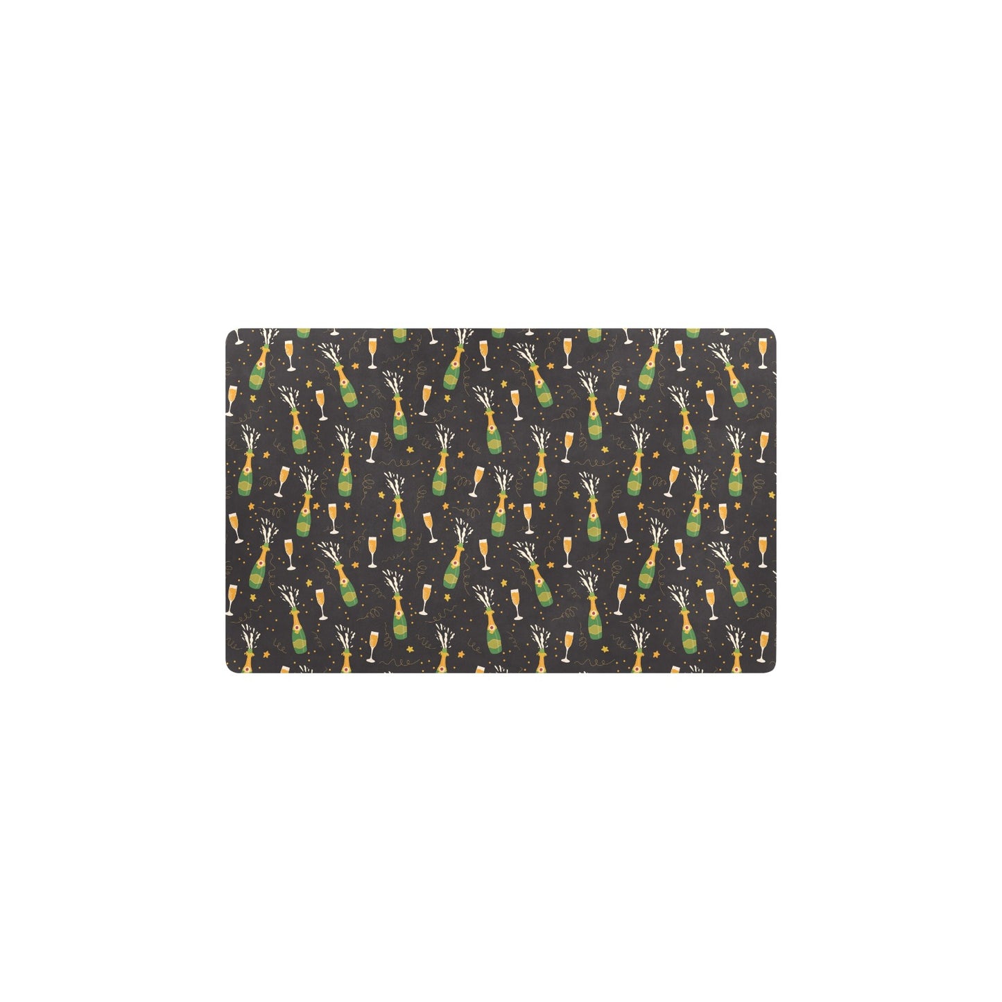 Champagne Pattern Print Design 04 Kitchen Mat