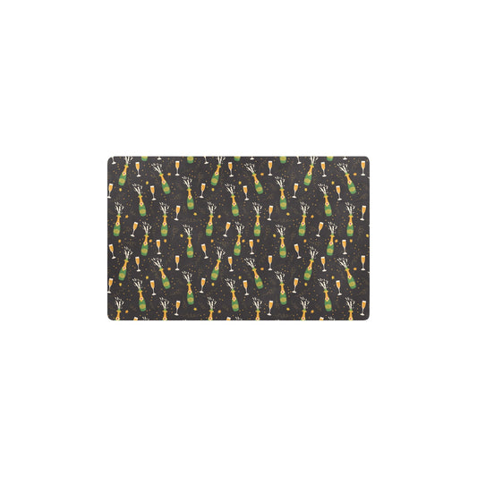 Champagne Pattern Print Design 04 Kitchen Mat