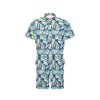 Fern Leave Summer Print Pattern Men's Romper