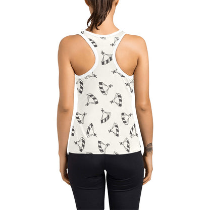 Skydiver Print Design LKS301 Women's Racerback Tank Top
