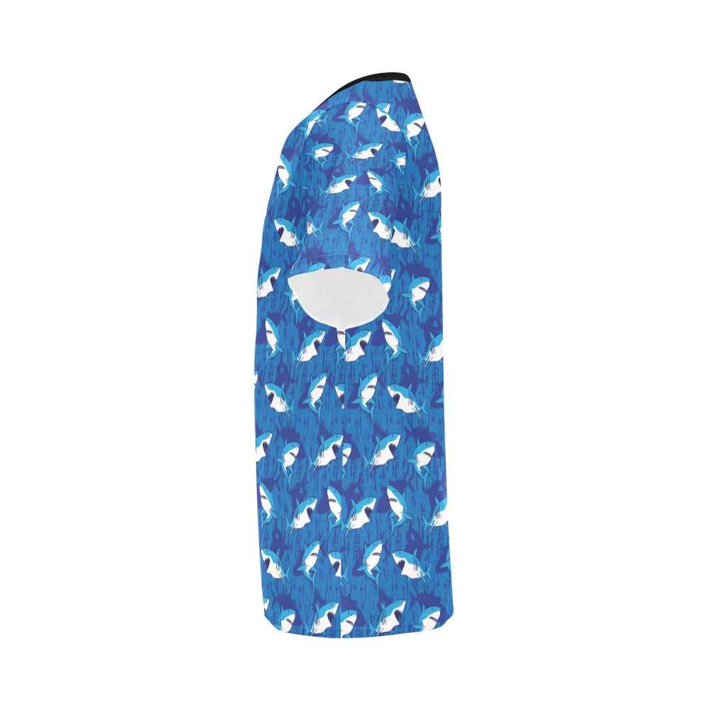 Shark Print Design LKS308 Men's All Over Print T-shirt