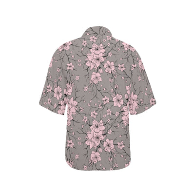 Cherry Blossom Pattern Print Design CB05 Women's Hawaiian Shirt