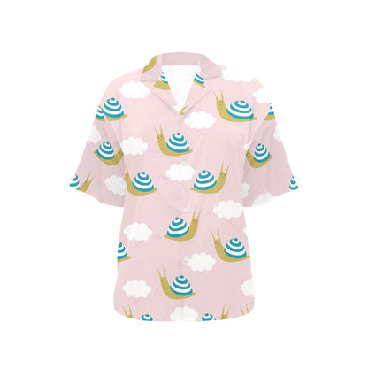Snail Pattern Print Design 02 Women's Hawaiian Shirt