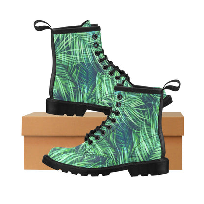 Palm Leaves Pattern Print Design PL02 Women's Boots
