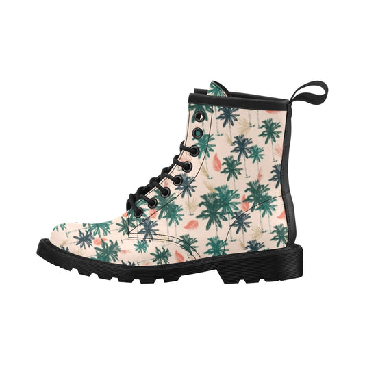 Palm Tree Pattern Print Design PT014 Women's Boots