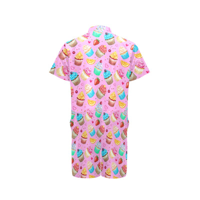 Cupcake Pattern Print Design CP05 Men's Romper