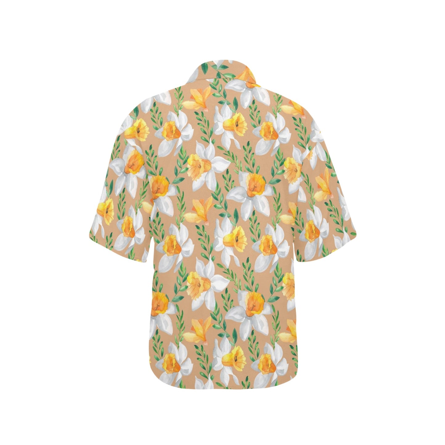 Daffodils Pattern Print Design DF04 Women's Hawaiian Shirt
