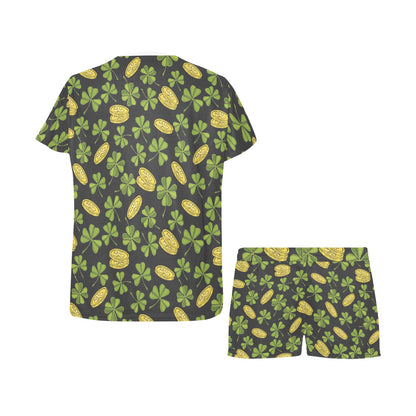 St Patricks Day Print Design LKS305 Women's Short Pajama Set