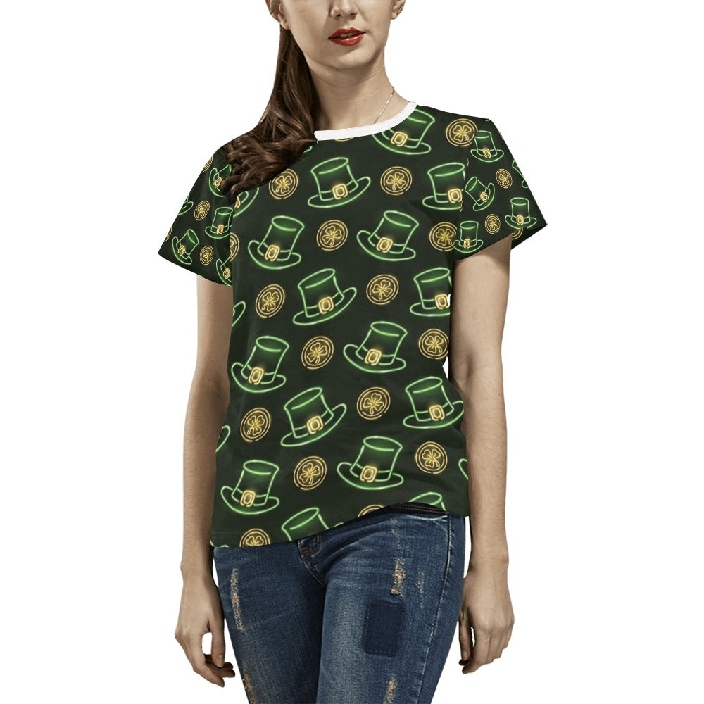St Patricks Day Print Design LKS308 Women's  T-shirt