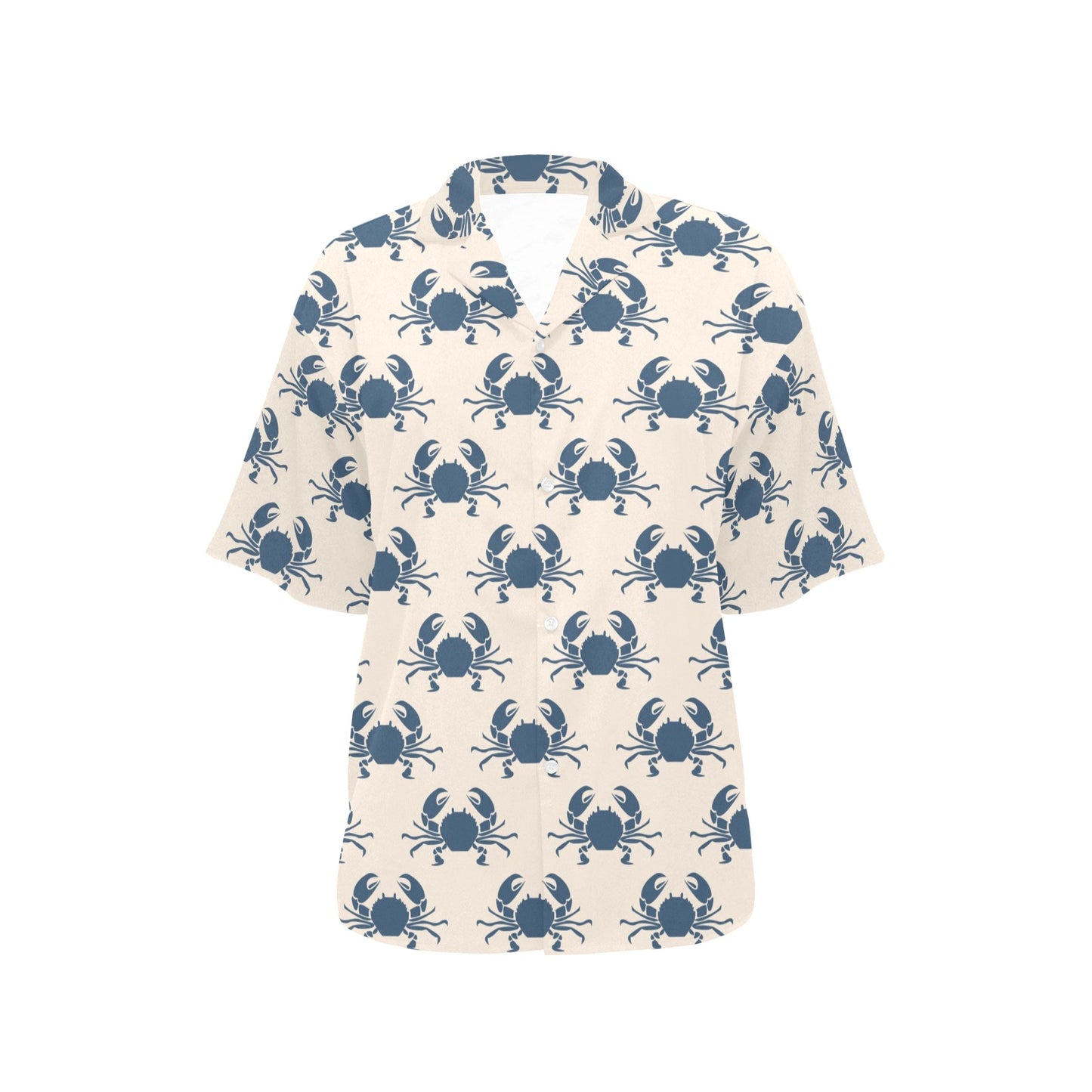 Crab Pattern Print Design 02 Women's Hawaiian Shirt